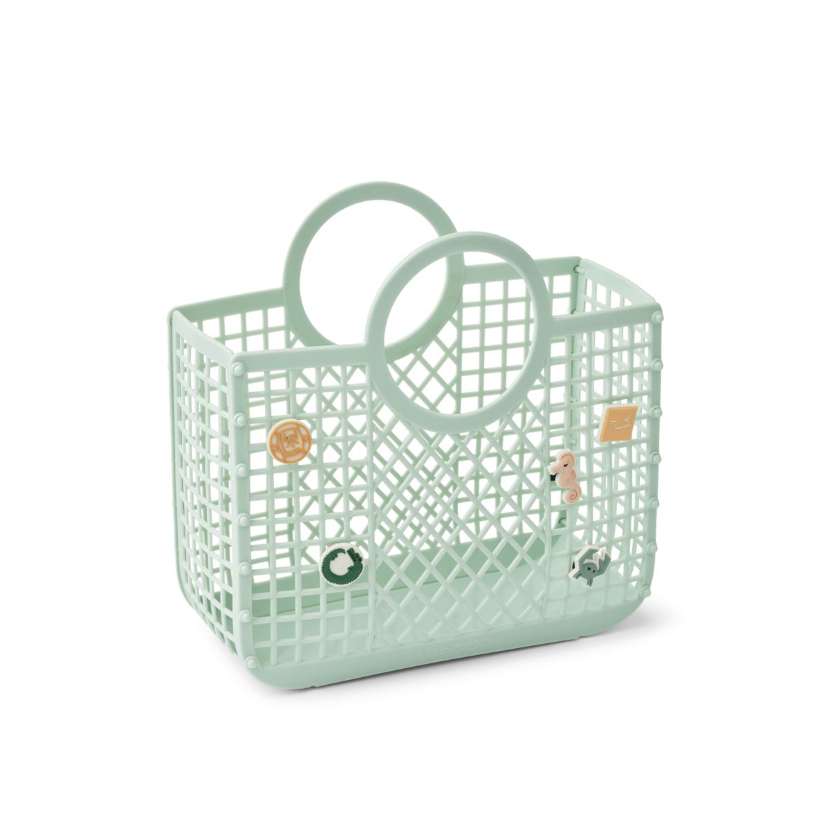 Liewood Panier Samantha avec breloques - LIght Peppermint - SAC DE LA BASKETTE