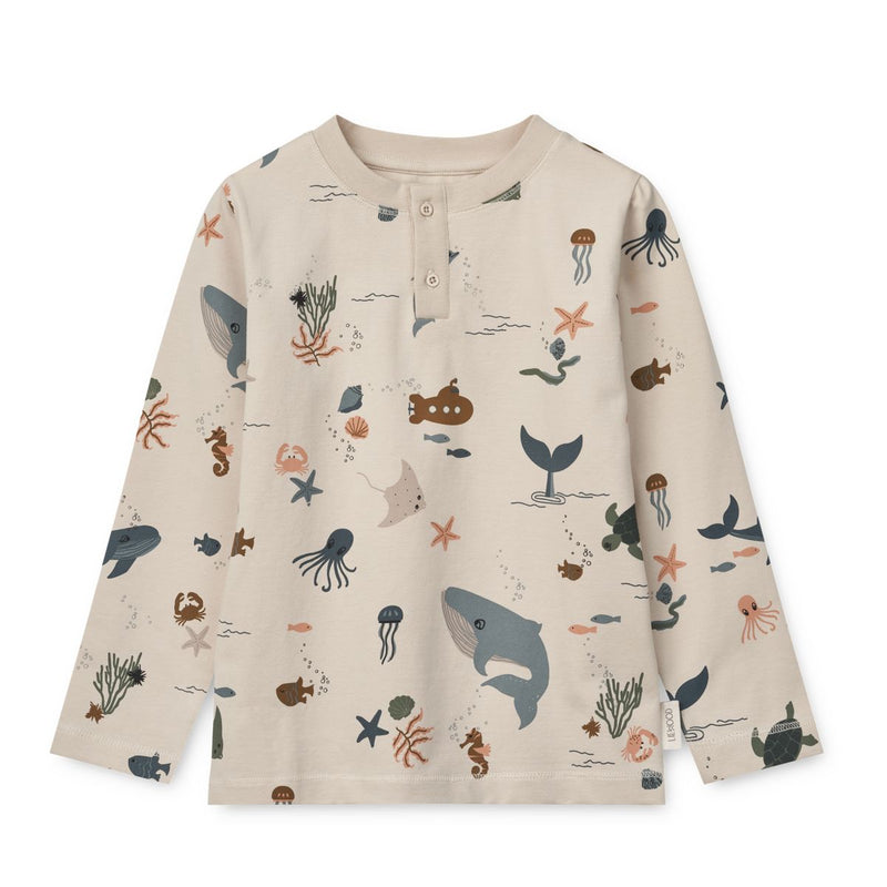 Liewood Ensemble de Pyjama à Imprimé WILHELM - Sea creature / Sandy - Ensemble pyjama