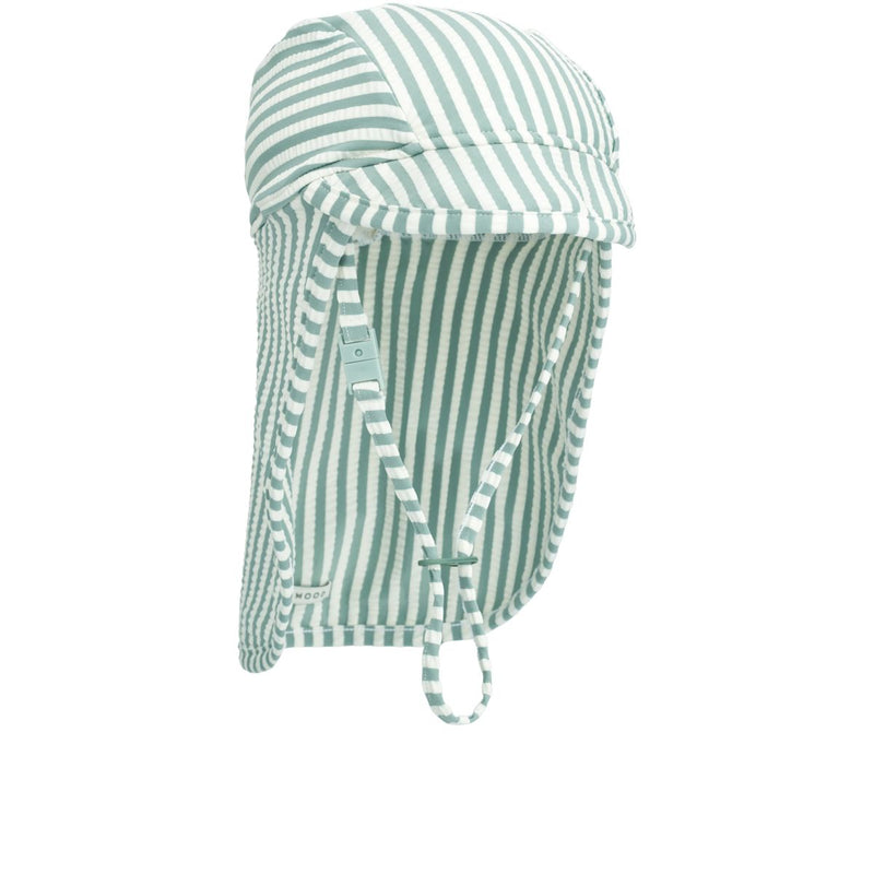Liewood Chapeau de Bain en tissu gaufré CECILIA - Stripe Peppermint / Crisp white -