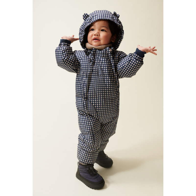 Combinaison de ski bebe Sylvie Check Classic navy Dark sandy LIEWOOD