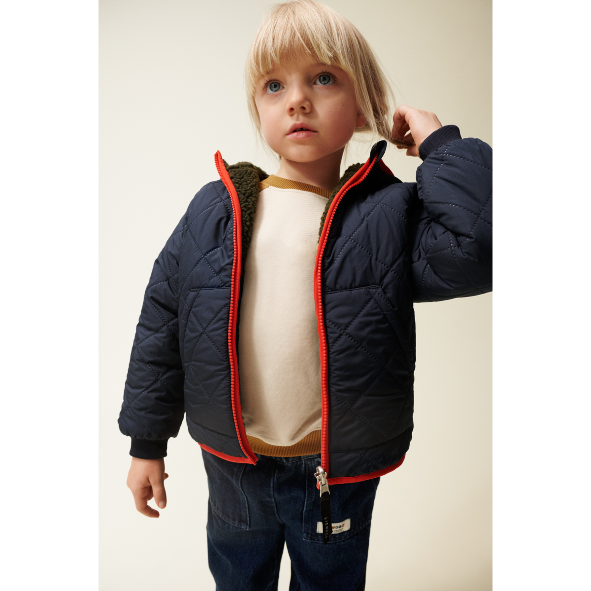 Liewood Veste Réversible JACKSON - Army brown multi mix - Veste