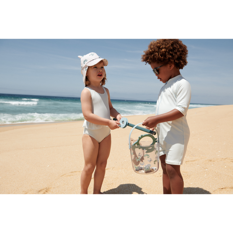 Liewood Combinaison de bain Seersucker Max - Y/D stripe Pure sky / Creme de la creme - Maillot de bain