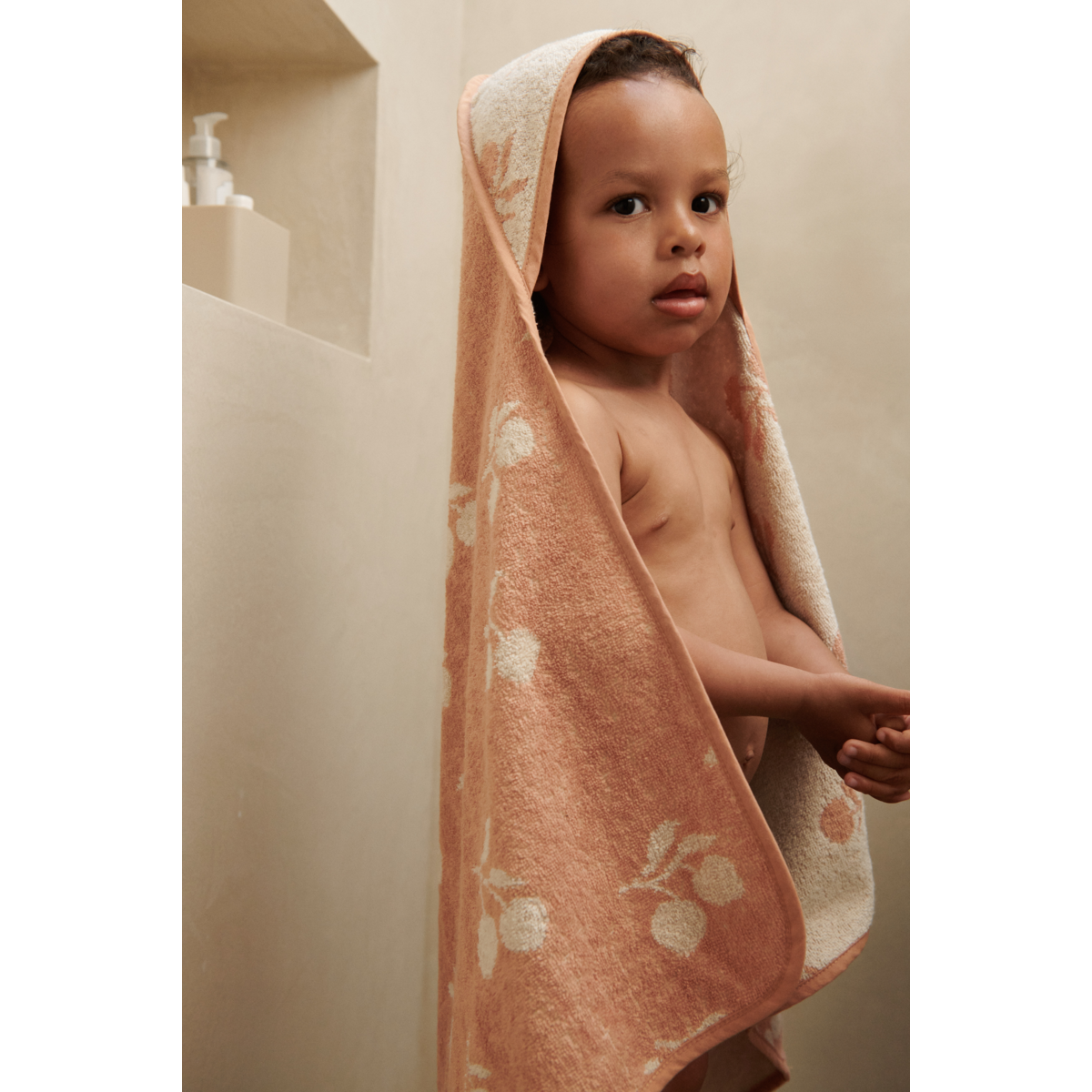Liewood Serviette bébé à capuche Alba - Peach / Sea shell - Serviettes / Gants de toilettes