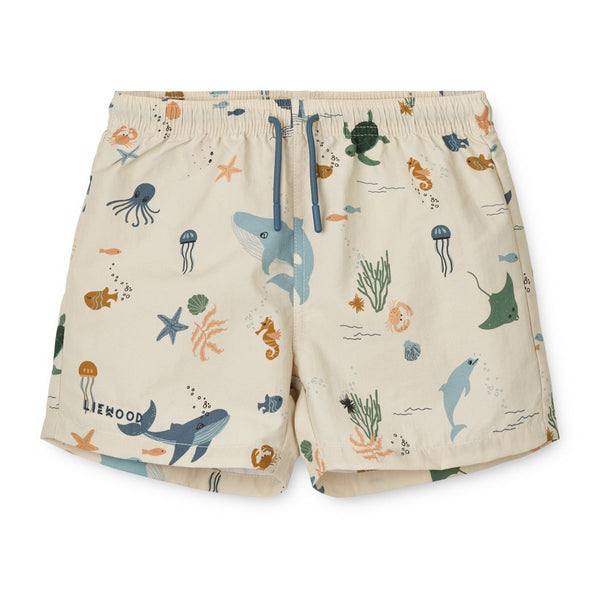 Liewood Short de bain imprimé AIDEN - Sea creature / Sandy - Short de bain