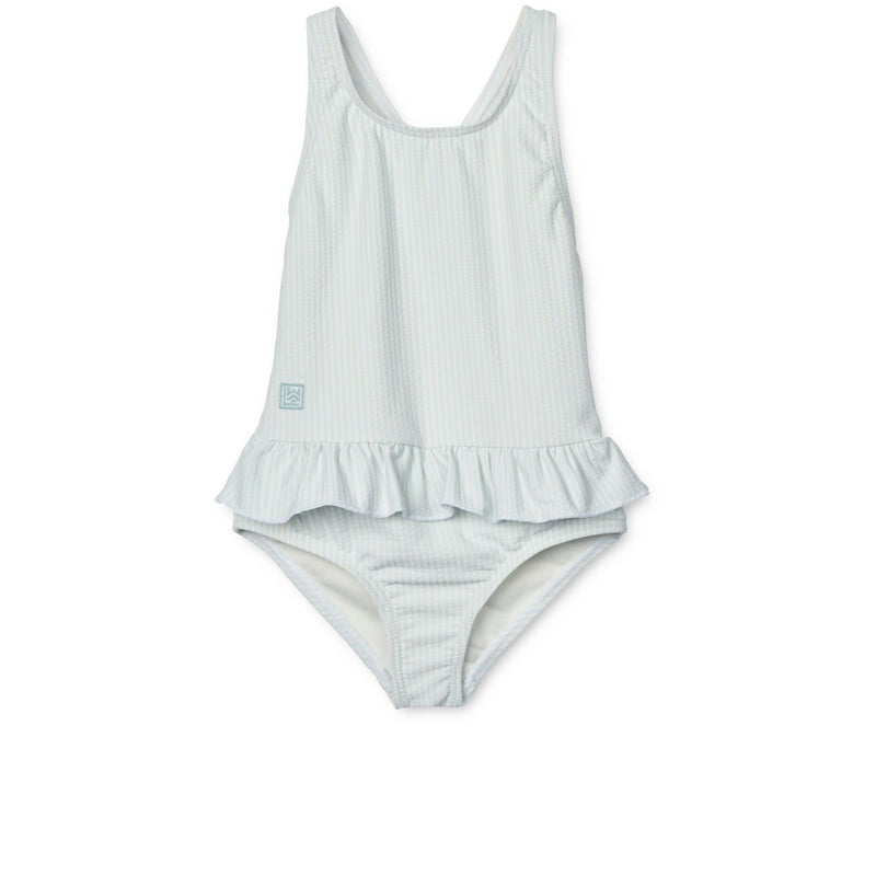 Liewood Maillot de bain AMARA à rayures - Y/D stripe Pure sky / Creme de la creme - Maillot de bain