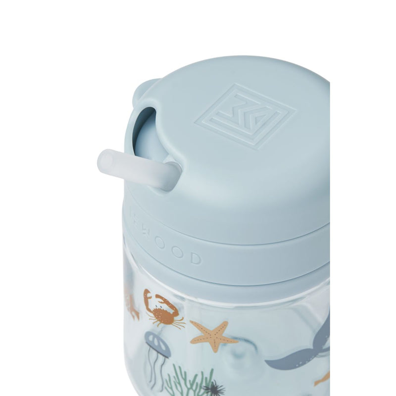 Liewood Gobelet en tritan avec paille PAVIA 280 ml - Sea creature / Sandy - Gobelet