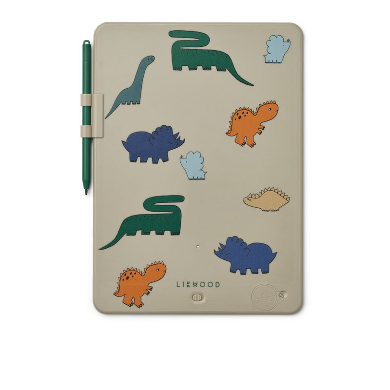 Liewood Planche À Dessin Lcd Zora - Dinosaurs / Mist - Jouets créatifs