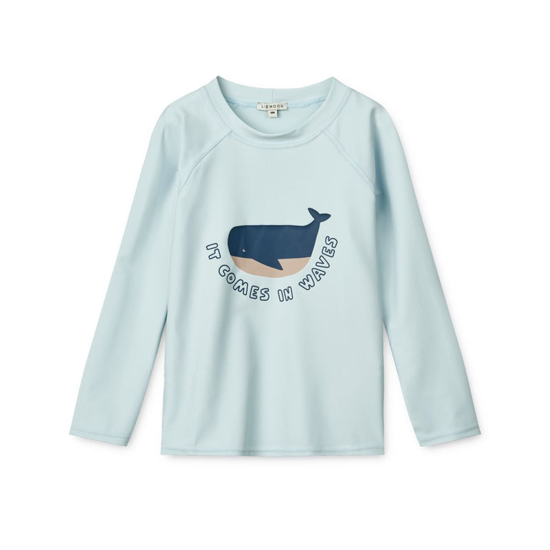 Liewood T-Shirt De Bain À Manches Longues Noah - It comes in waves / Pure sky - T-shirt de bain