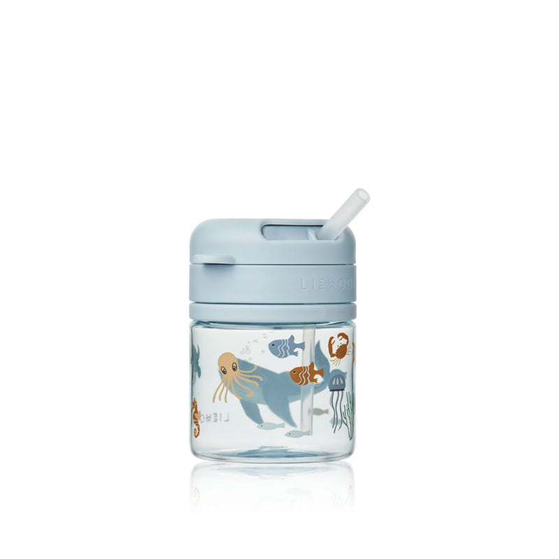 Liewood Gobelet en tritan avec paille PAVIA 280 ml - Sea creature / Sandy - Gobelet
