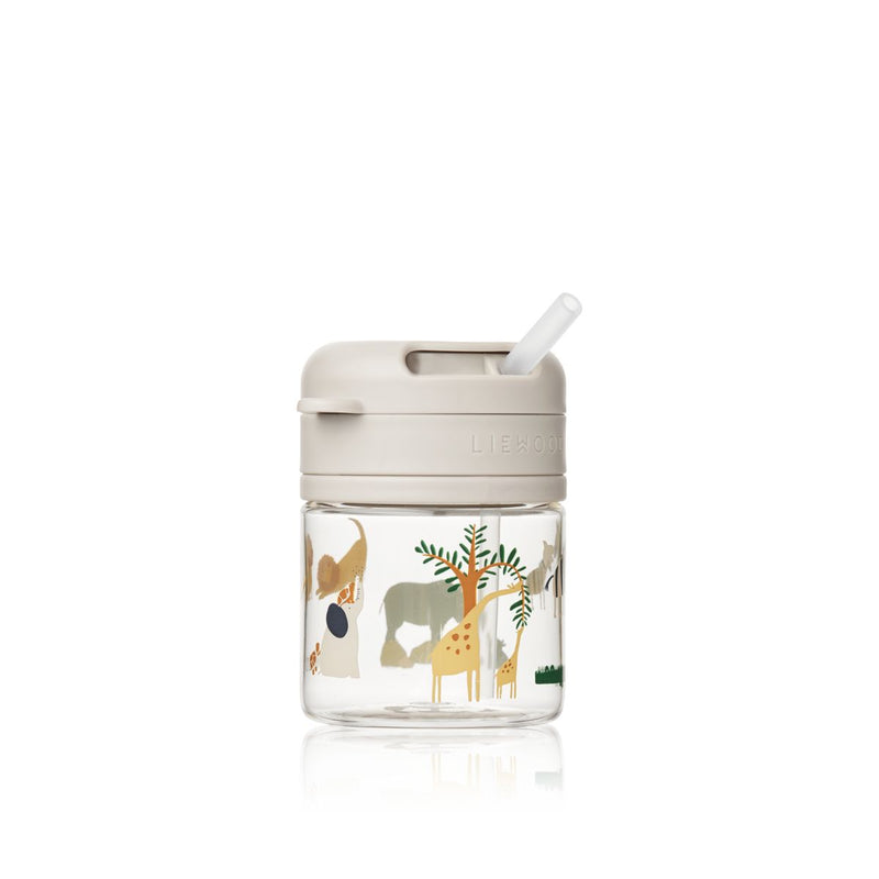 Liewood Gobelet en tritan avec paille PAVIA 280 ml - All together / Sandy - Gobelet