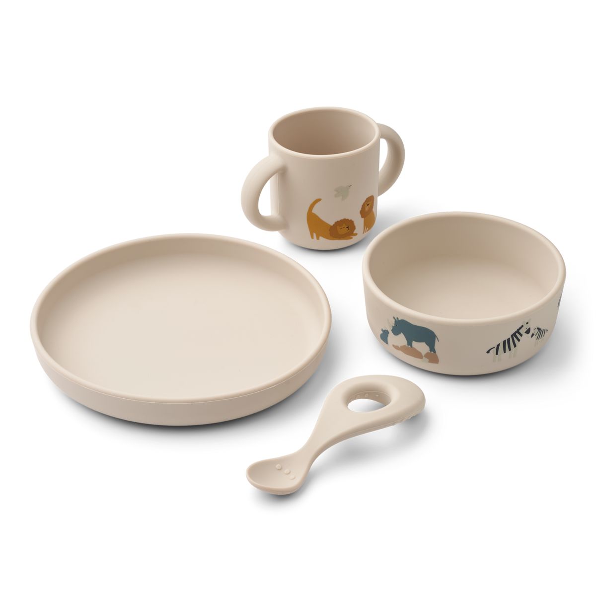 Liewood Set de Vaisselle en Silicone VIVI - All together / Sandy - Ensemble de vaisselle