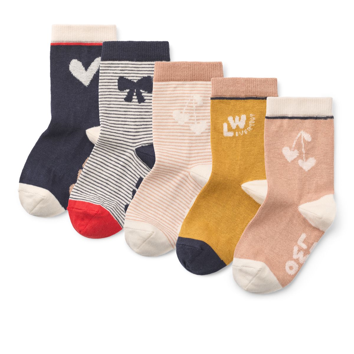 Liewood Lot de 5 paires de Chaussettes SILAS - Pale tuscany mix - Chaussettes/Bas