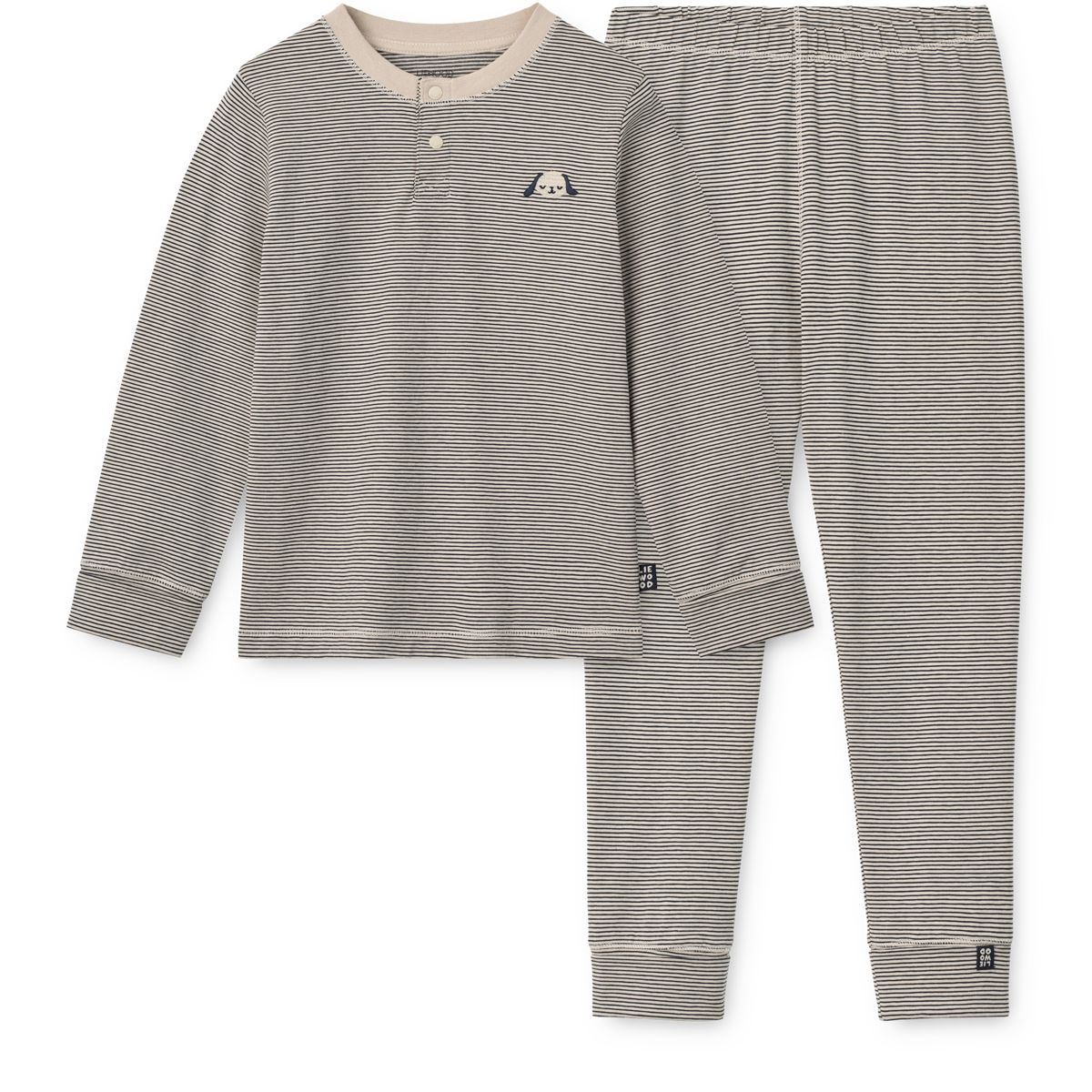 Liewood Pyjama rayé WILHELM Grow - Y/D Sandy / Classic navy stripe - Ensemble pyjama