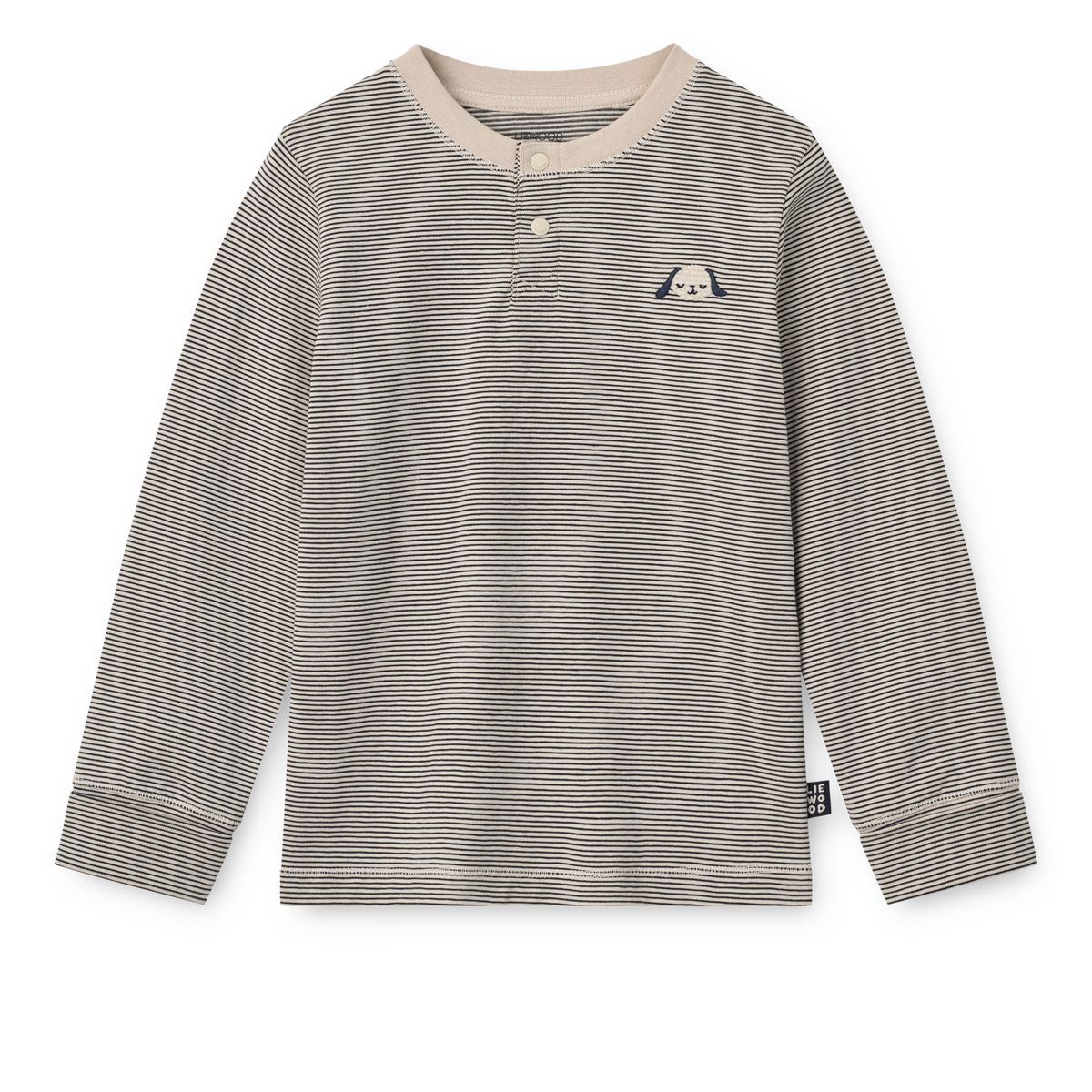 Liewood Pyjama rayé WILHELM Grow - Y/D Sandy / Classic navy stripe - Ensemble pyjama