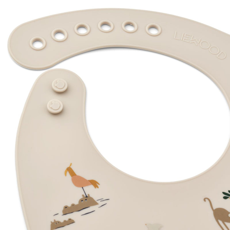Liewood Lot de 2 bavoirs en silicone Tilda - All together / Sandy - Bavoir