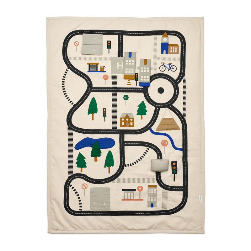 Liewood Couverture d’activité transportable Adonna - Road map / Sandy - Tapis D'activité