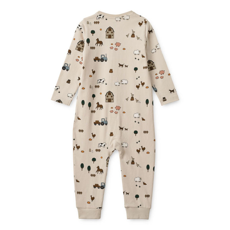 Liewood Combinaison de pyjama Birk - Farm / Sandy - Combinaison de pyjama