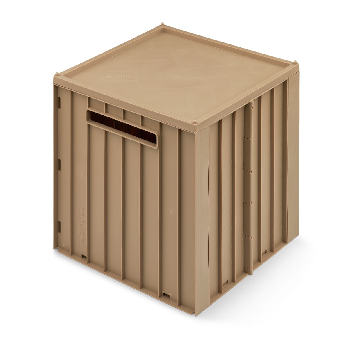 Liewood Boîte de Rangement avec Couvercle ELIJAH - Oat - Boîtes de rangement
