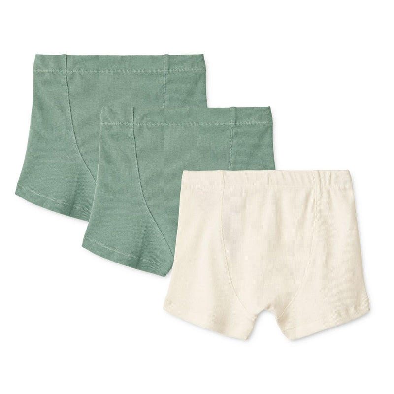 Liewood Lot de 3 boxers Felix - Peppermint x2 / Creme de la creme - Boxers