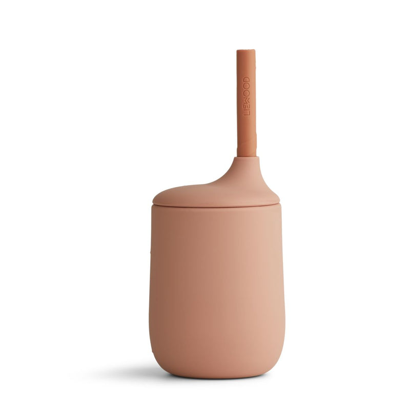 Liewood Gobelet avec paille Ellis - Dark rose/terracotta mix - Gobelet