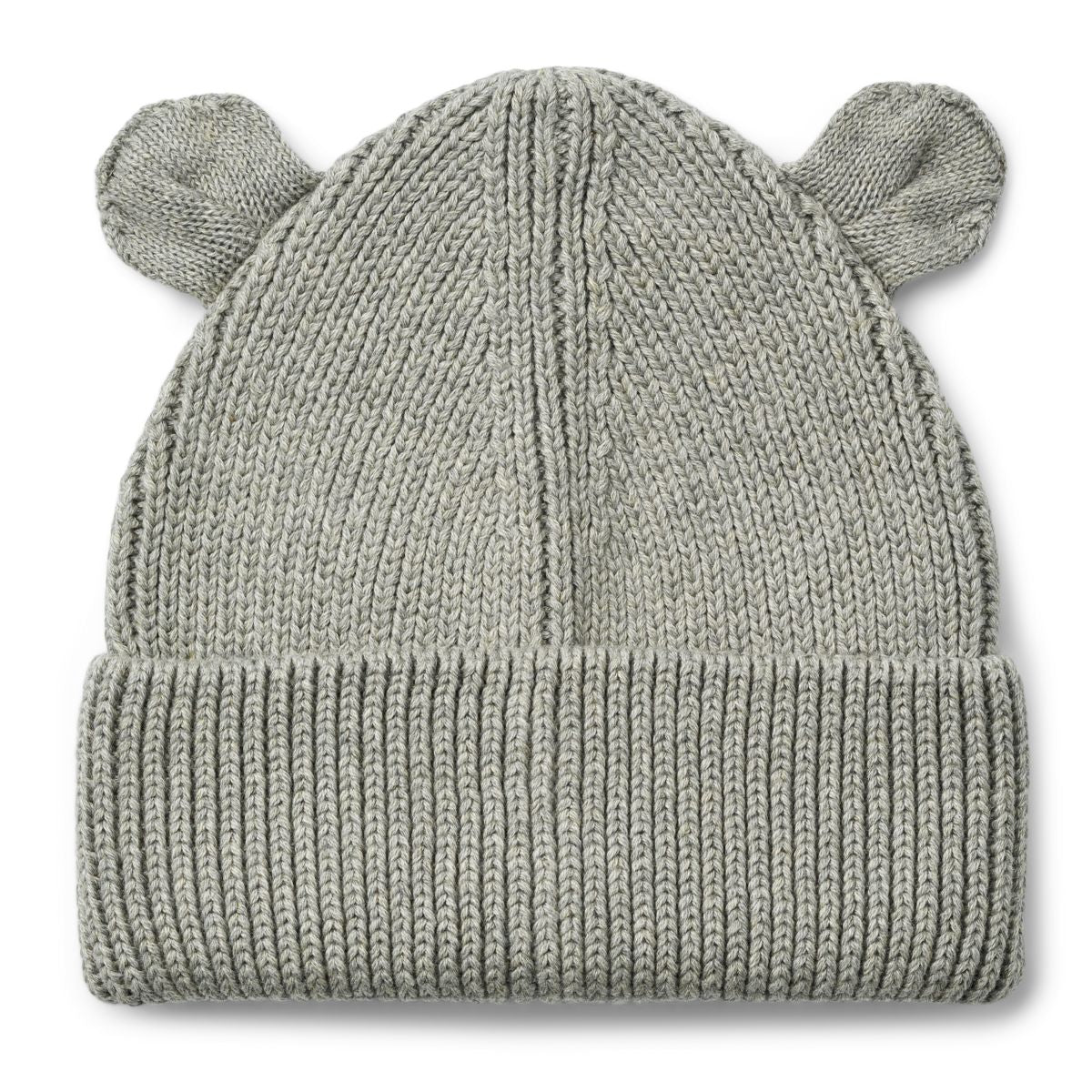Liewood Bonnet en tricot côtelé avec oreilles d’ours Gina - Grey melange - Chapeaux & Casquettes