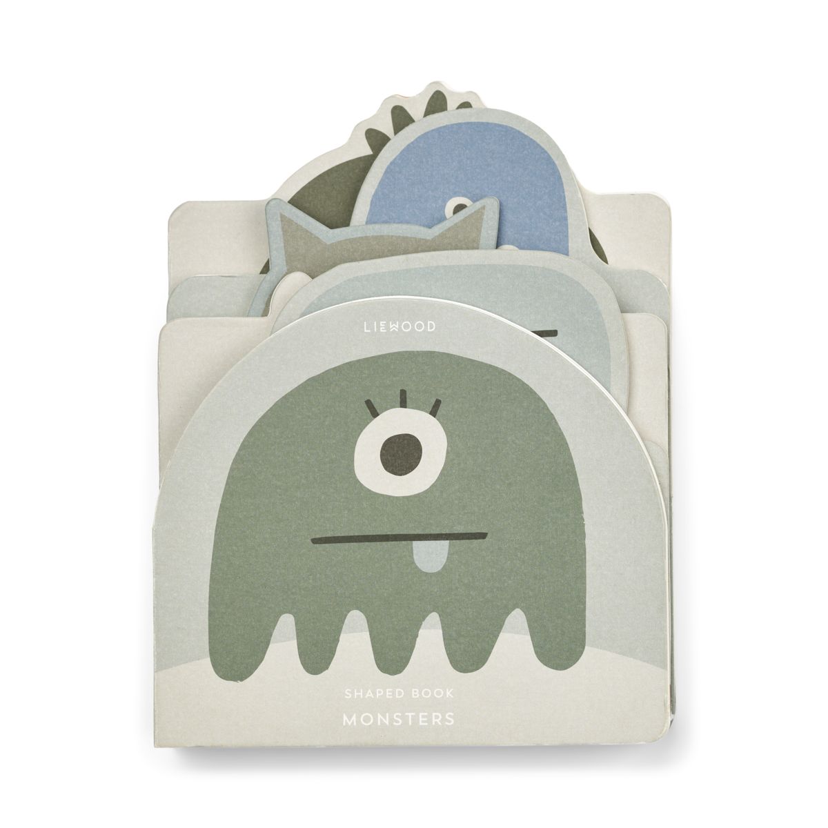 Liewood Livre de forme spéciale Jade - Monster / Mist - Livre pour bébé