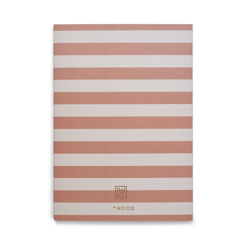 Liewood Carnet Jae moyen - Stripe Tuscany rose / Sandy - Carnets