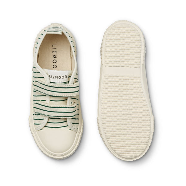 Liewood Baskets en toile Kim - Stripe Garden green / Creme de la creme - Baskets