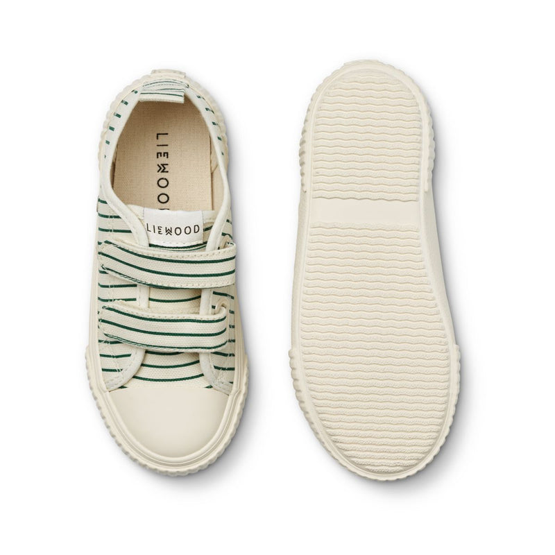 Liewood Baskets en toile Kim - Stripe Garden green / Creme de la creme - Baskets