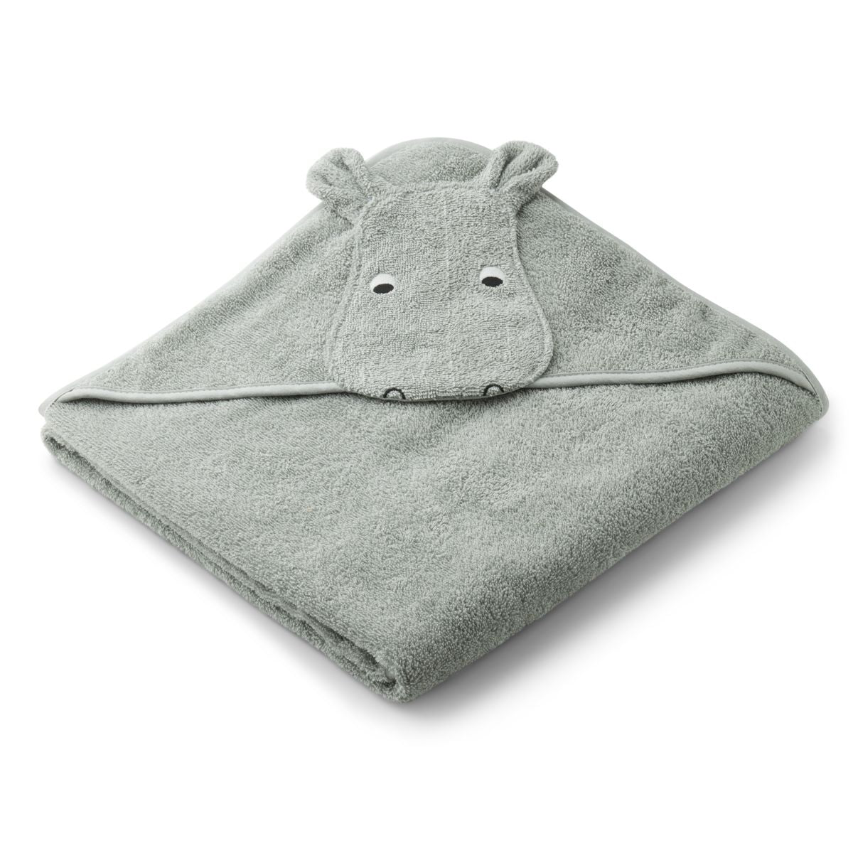 Liewood Serviette Junior à Capuche Augusta - Hippo dove blue - Serviettes / Gants de toilettes