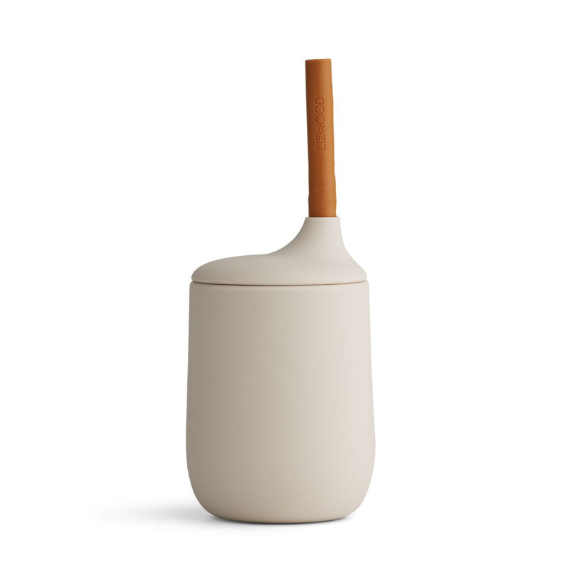Liewood Gobelet avec paille Ellis - Sandy / Mustard mix - Gobelet