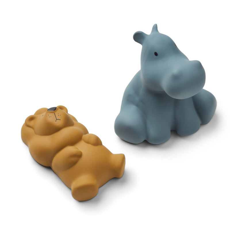 Liewood Lot de 2 jouets pour le bain Vikky - Safari/whale blue mix - Jouet de bain