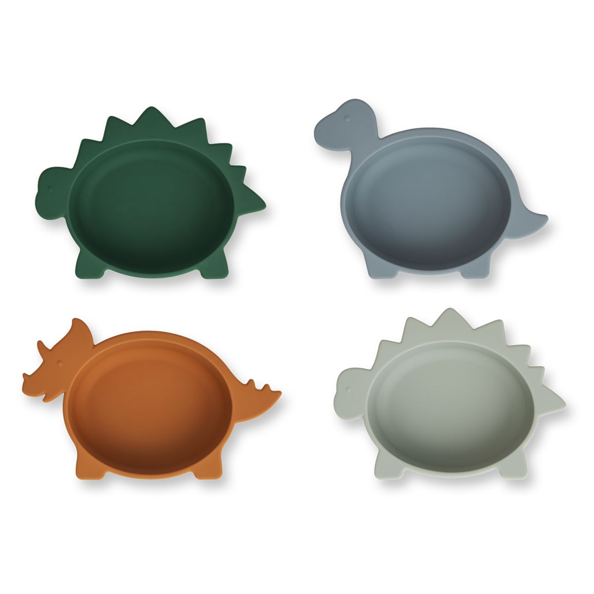 Liewood Lot de 4 bols en silicone Iggy - Dino blue multi mix - Bols