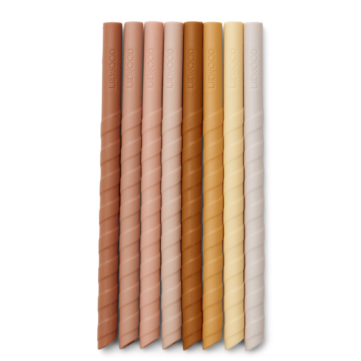 Liewood Lot de 8 pailles en silicone Zoe - Rose multi mix - Pailles