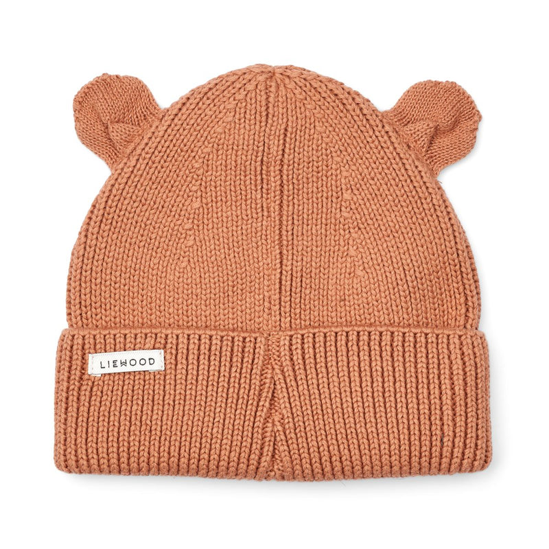 Liewood Bonnet en tricot côtelé avec oreilles d’ours Gina - Tuscany rose - Chapeaux & Casquettes