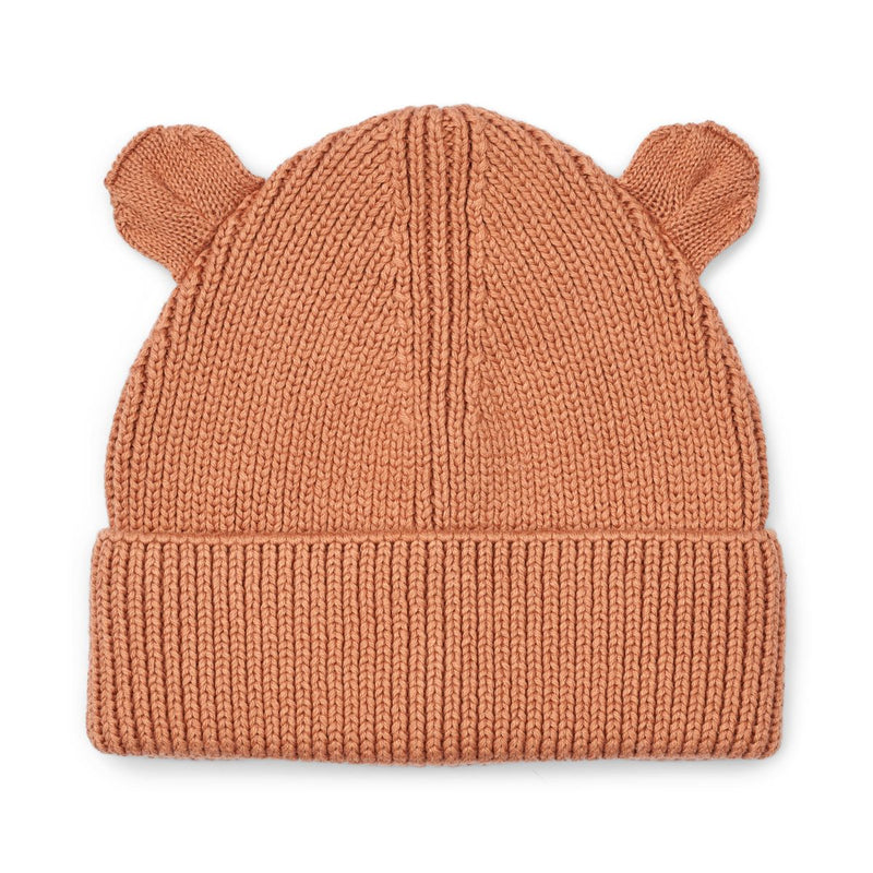 Liewood Bonnet en tricot côtelé avec oreilles d’ours Gina - Tuscany rose - Chapeaux & Casquettes