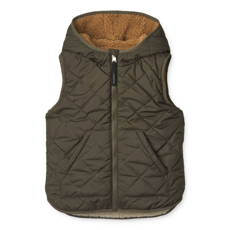 Liewood Veste sans manches réversible Diana - Army brown mix - Weste