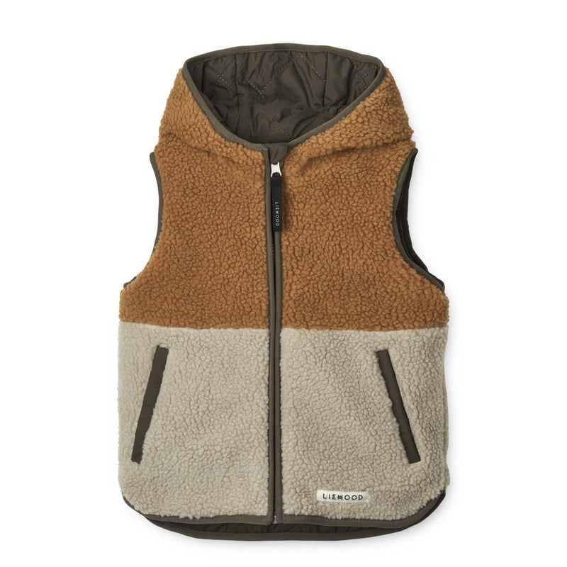 Liewood Veste sans manches réversible Diana - Army brown mix - Weste
