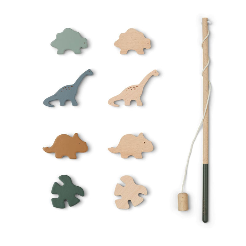 Liewood Jeu de pêche Sebastian - Dino / hunter green multi mix - Jeu