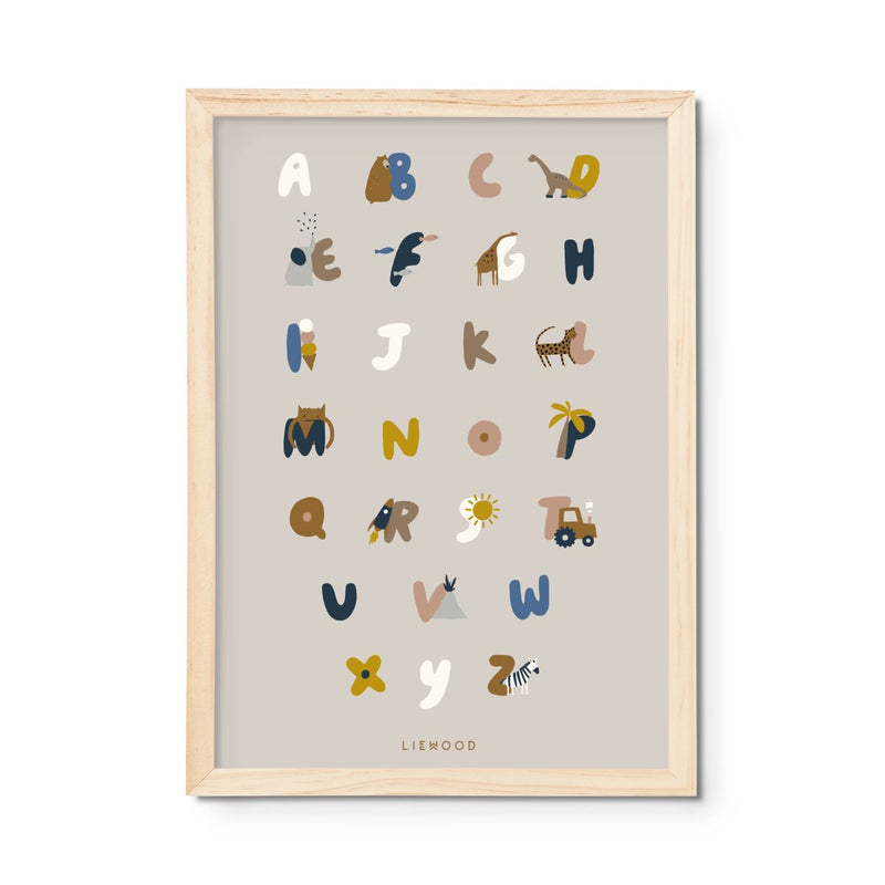 Liewood Affiche Beverly - Alphabet / Sandy - Affiche