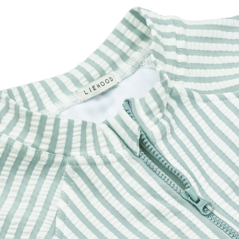 Liewood Combinaison de bain Seersucker Max - Y/D stripe: Sea blue/white - Maillot de bain