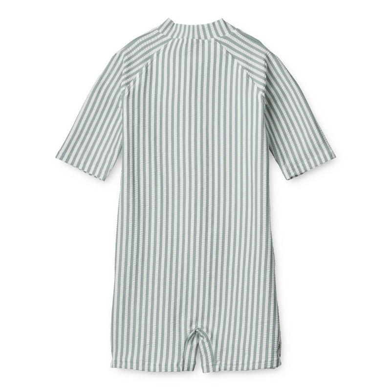 Liewood Combinaison de bain Seersucker Max - Y/D stripe: Sea blue/white - Maillot de bain