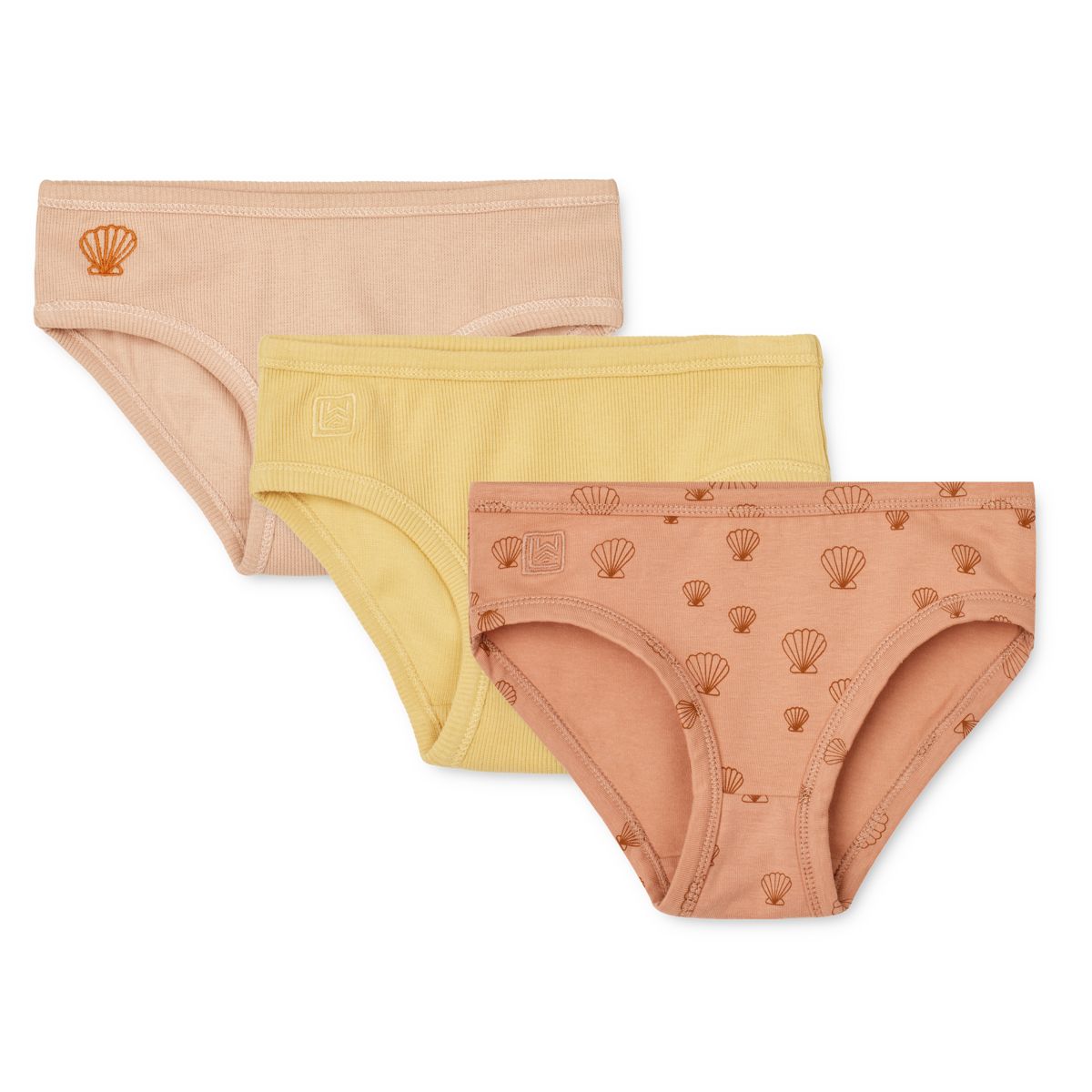Liewood Lot de 3 slips Nanette - Sea shell / Tuscany rose mix - Slips