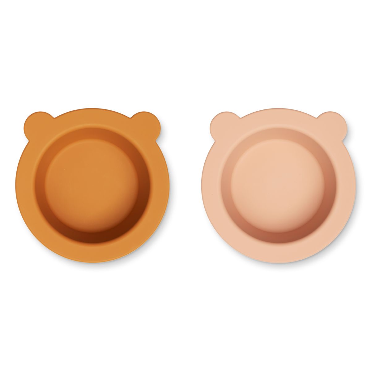 Liewood Lot de 2 Bols à Ventouse Peony - Mustard / tuscany rose mix - Bols