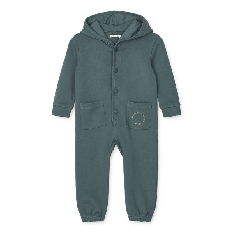 Liewood Combinaison sweat Topeka - Whale blue - Combinaisons