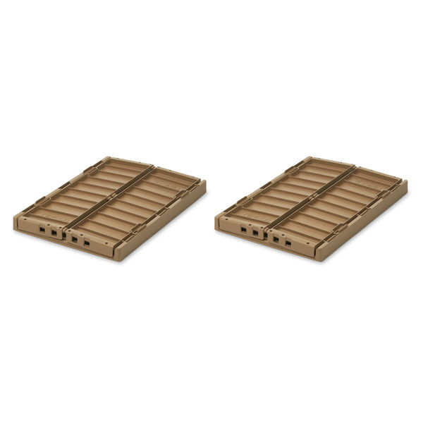Liewood Boîtes de Rangement WESTON Taille M, Lot de 2 - Oat - Boîtes de rangement