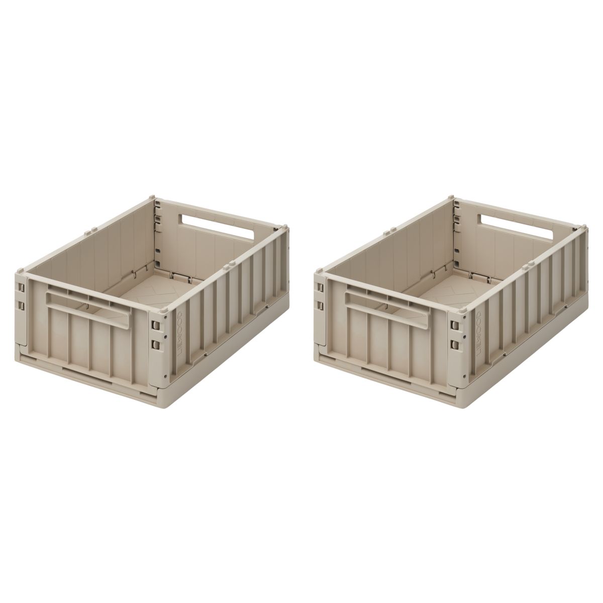 Liewood Boîtes de Rangement WESTON Taille M, Lot de 2 - Sandy - Boîtes de rangement