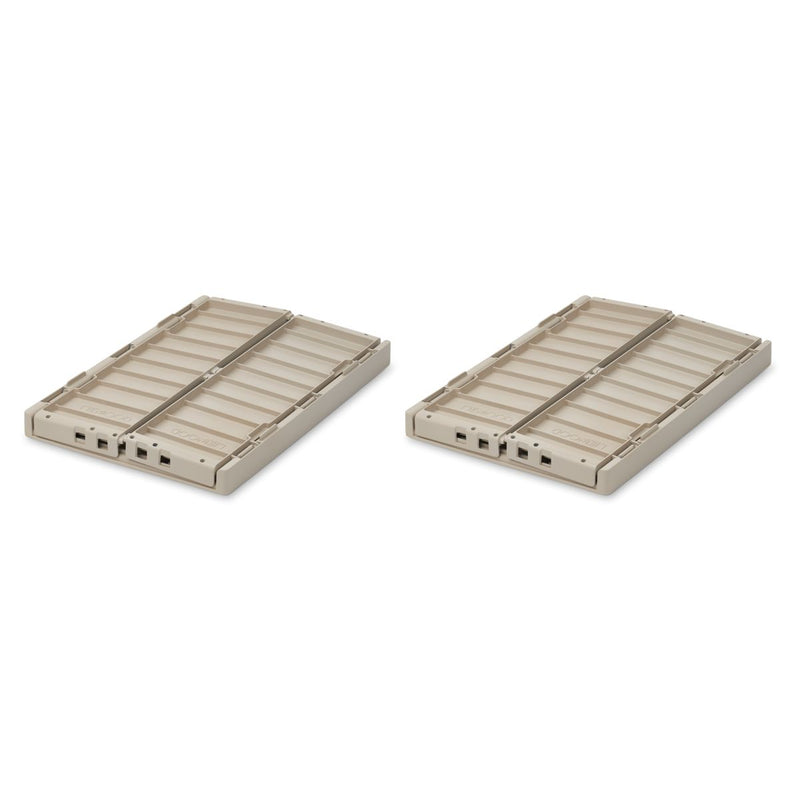 Liewood Lot de 2 boîtes de rangement Weston taille M - Sandy - Boîtes de rangement