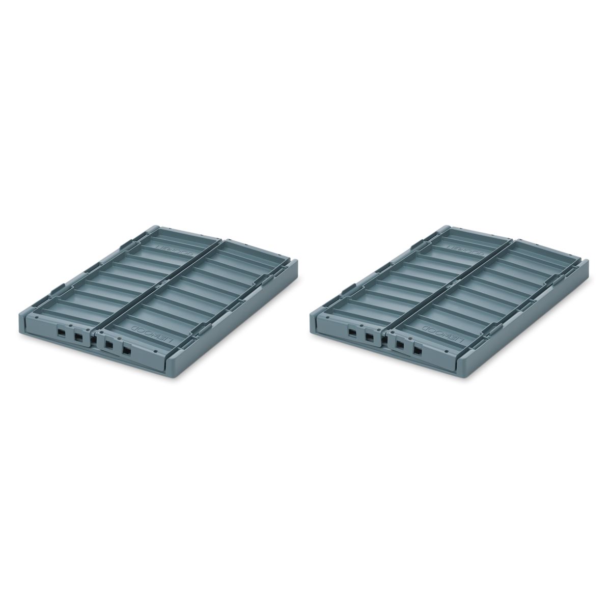 Liewood Boîtes de Rangement WESTON Taille M, Lot de 2 - Whale blue - Boîtes de rangement