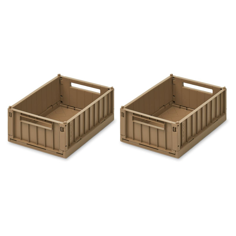 Liewood Lot de 2 boîtes de rangement taille S Weston - Oat - Boîtes de rangement